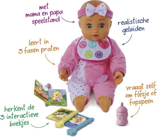 smokkel zweer speelgoed Babypop - interactief die praat, speelt en leert - Dé Dementie-winkel.nl