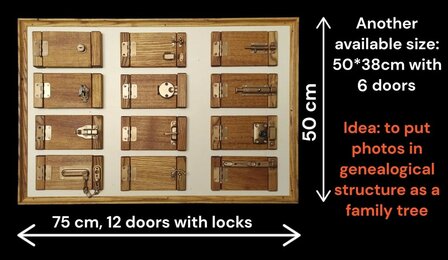 Activiteitenplank | wandpaneel deursloten en (familie)foto&#039;s