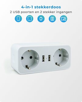 USB-Adapter met tweevoudige tussenstekker