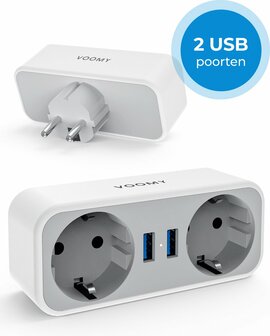 USB-Adapter met tweevoudige tussenstekker