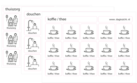 Daginzicht-agenda  pictogramstickers vellen