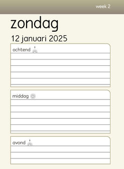 Agenda met contrasterende kleuren grijs