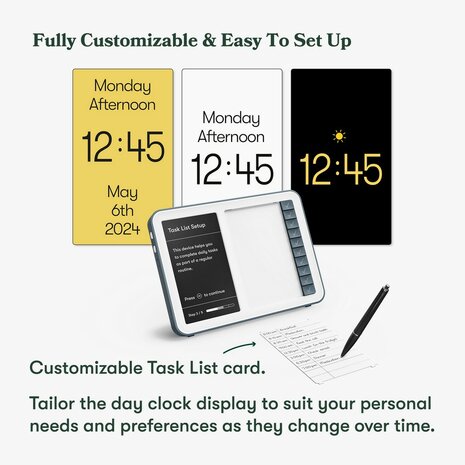 Dementieklok met dagelijkse takenlijst